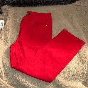 WHBM The Slim Crop High Rise Colored Jeans, Size 2